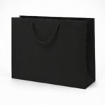 SAC SHOPPING LUXE NOIR AVEC RUBAN 40X28X12CM /1 Pcs