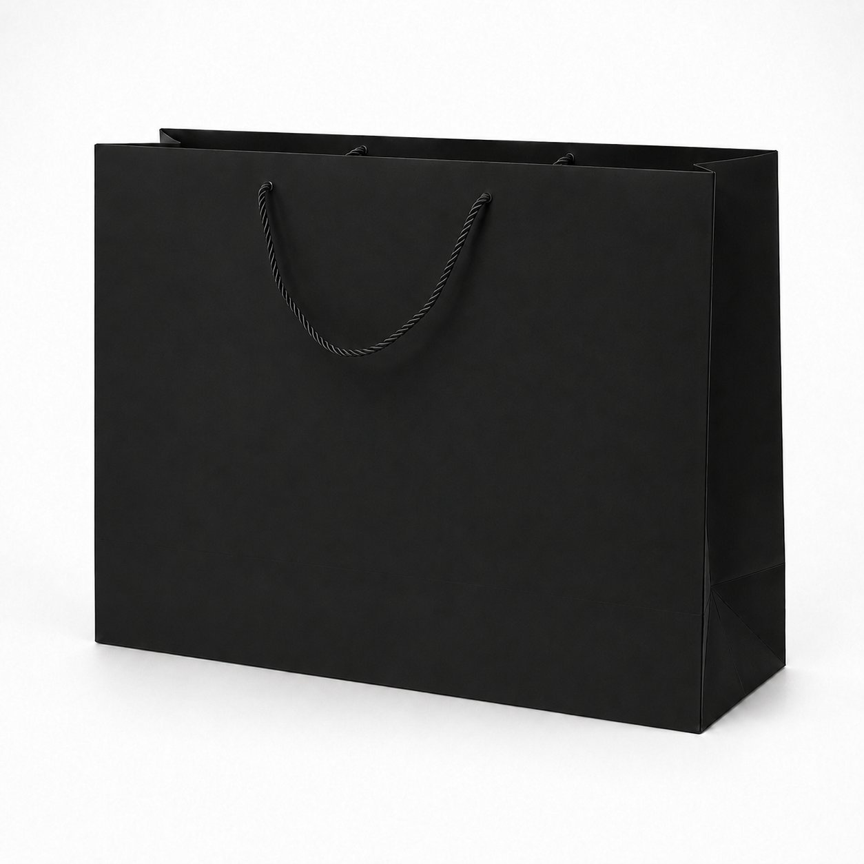 generated-1783617909460-0.jpg SAC SHOPPING LUXE NOIR AVEC RUBAN 40X28X12CM /1 Pcs – Image 1