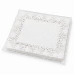 PAPIER DENTELLE RECT BLANC 25X35CM /100 Pcs