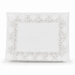 PAPIER DENTELLE RECT BLANC 25X35CM /100 Pcs – Image 2