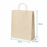 Sac Kraft Écru Fond Carré PP 26X14X30CM