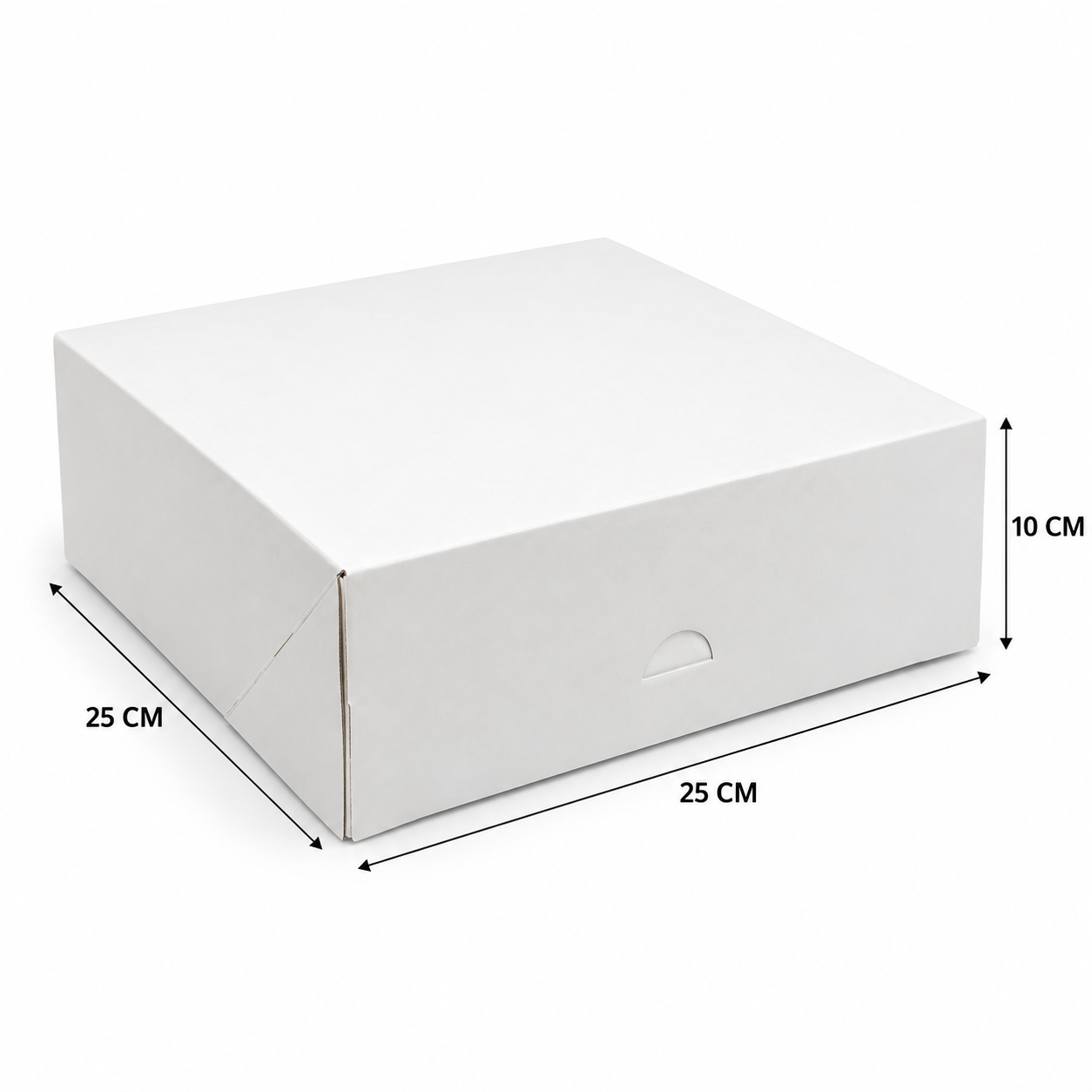 boite-patisserie-sf-blanc-25x25x10cm Boite Patisserie SF 25X25X10CM – Image 1