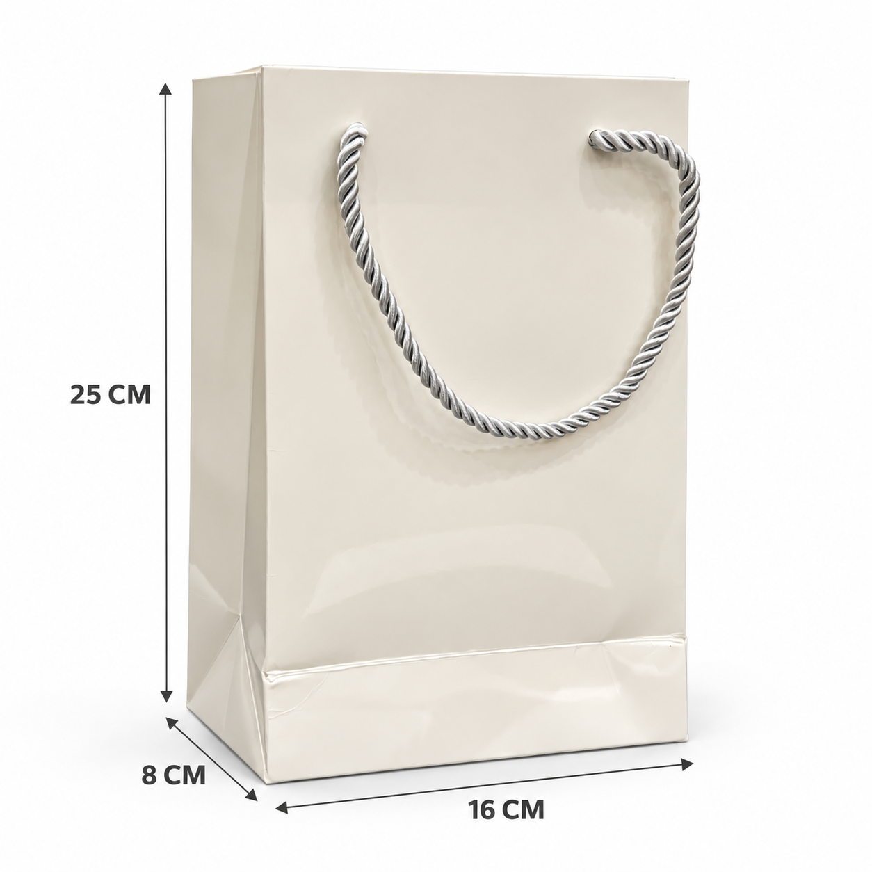 sac-luxe-blanc-25x16x8cm Sac Luxe Blanc 25X16X8CM – Image 1
