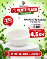 MINI CAISSETTES BLANCHES N°3 /100 Pcs